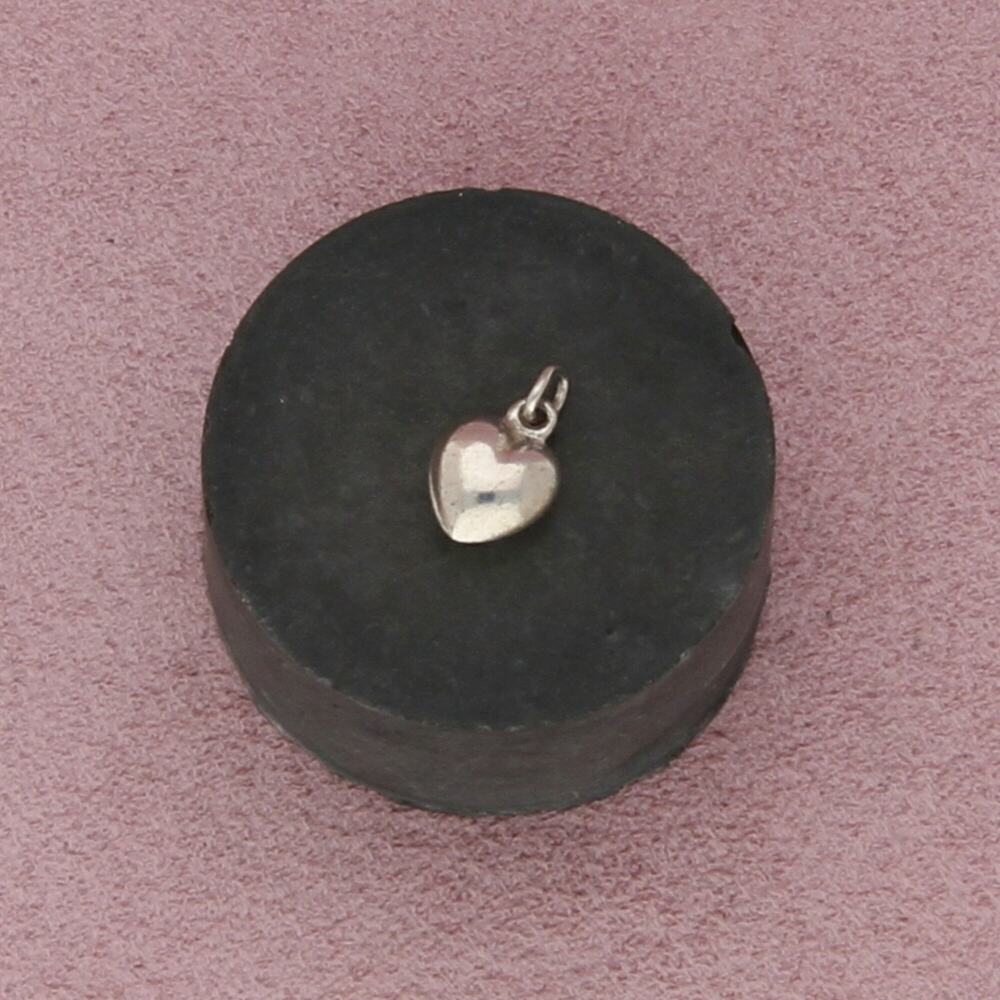 sterling silver vintage small puffy heart charm pendant